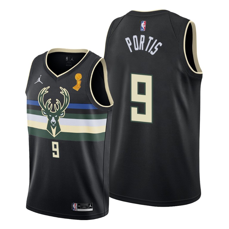 Men's Milwaukee Bucks #9 Bobby Portis 2021 Black Finals Champions Stitched Basketball Jersey Men's Milwaukee Bucks #9 Bobby Portis 2021 Black Finals Champions Stitched Basketball Jersey